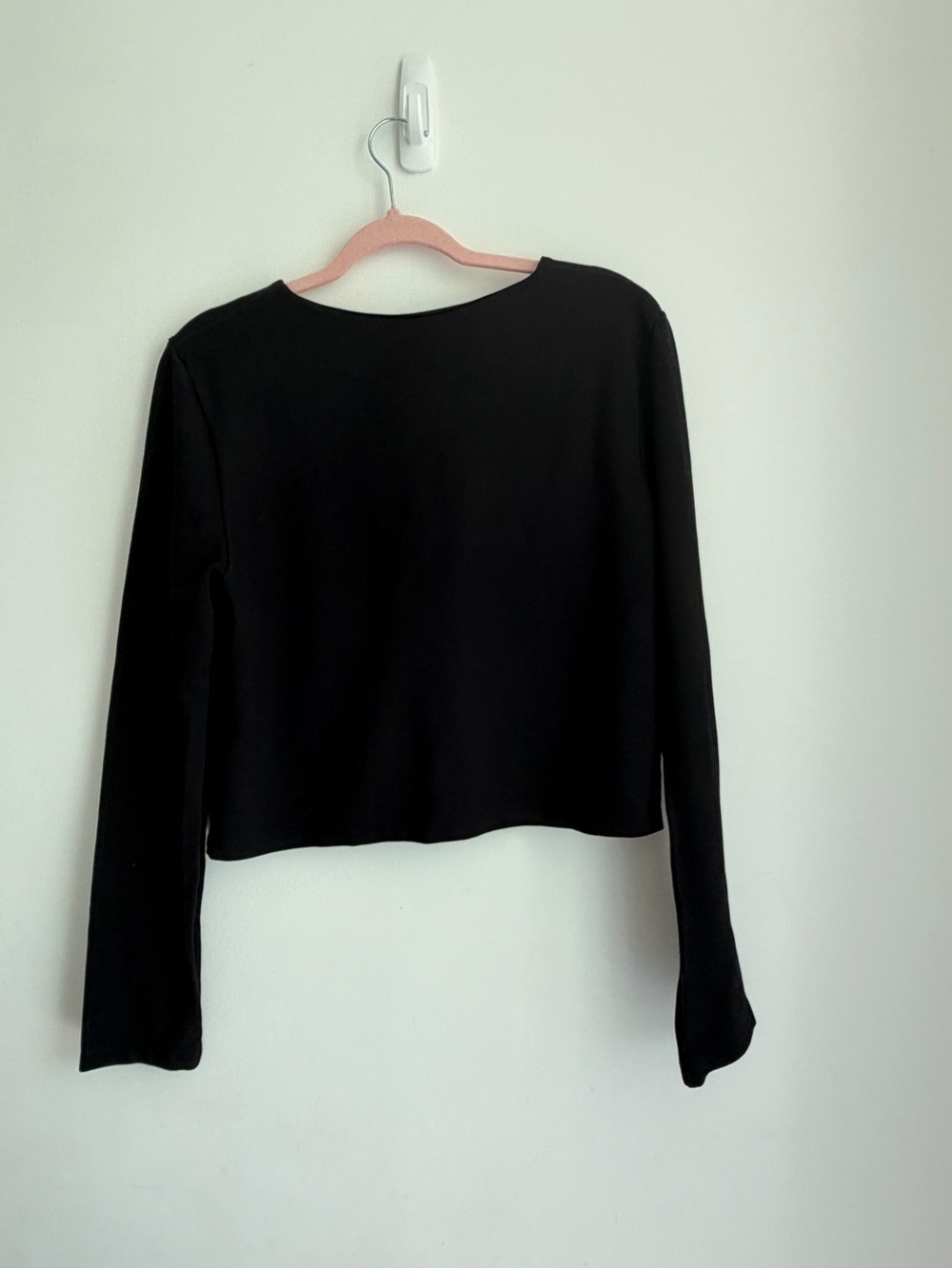 H&M Black Cropped Round-Neck Button Jacket - Picture 4 of 5